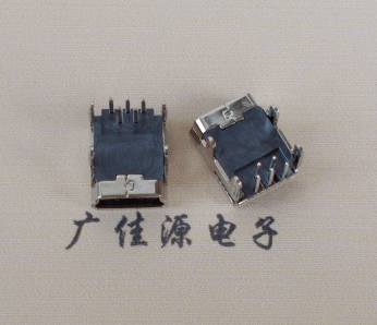 青岛Mini usb 5p接口,迷你B型母座,四脚DIP插板,连接器