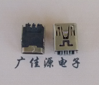 青岛MINI USB前两脚插座 90度卧式 端子DIP针脚定义