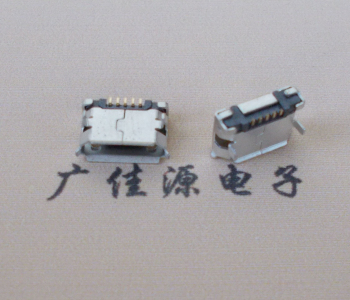 青岛Micro USB卷口 B型(无柱）插板脚间距6.4普通端子