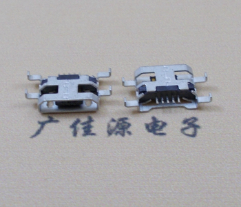 青岛MICRO USB 5PIN接口 沉板1.6MM 四脚插板无导位