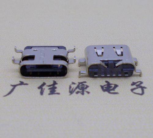 青岛USBType-C6P母座卧式接口沉板0.8mm