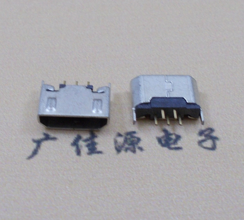 青岛迈克USB 180度母座5p直插带地脚1.5端子直口