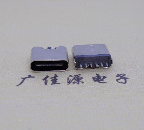 青岛立式插板Type-C6p母座接口H=6.9mm