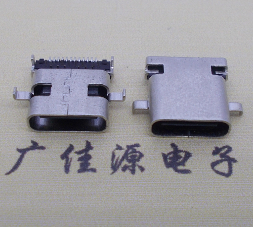 青岛卧式type-c24p母座沉板1.1mm前插后贴连接器
