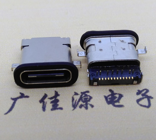 青岛 卧式type-c16p母座前插后贴 type-c接口 type-c连接器