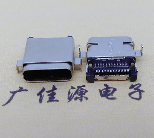 青岛板上型type-c24p母座 卧式type-c母座连接器