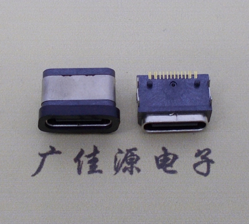 青岛type-c16p接口 板端卧式母座 IPX6防水等级 A5大电流
